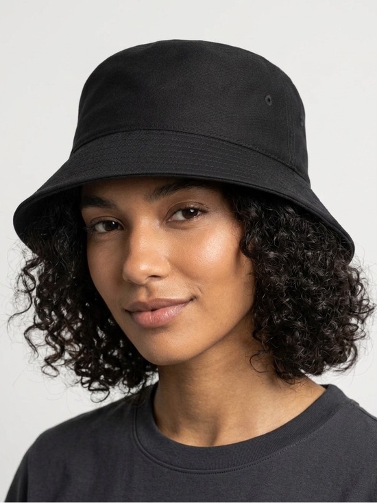Accessories - NWOT Black Cotton Bucket Hat Classic Sun Fisherman Cap Unisex